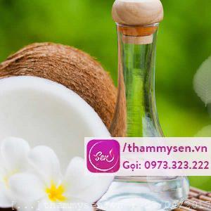 cách làm trắng da mặt bằng dầu dừa