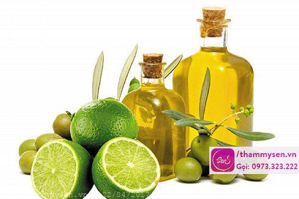 Cách trị mụn bằng dầu oliu kết hợp chanh đơn giản Cách trị mụn bằng dầu oliu