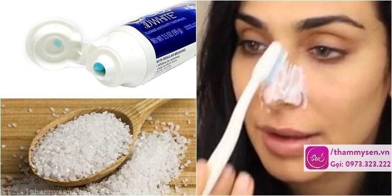 Cách trị mụn đầu đen ở mũi bằng kem đánh răng và muối