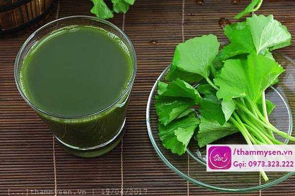 làm trắng da bằng rau má