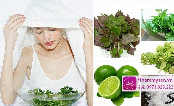 Trị mụn bằng cách xông hơi 