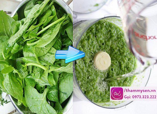trị mụn bằng rau mồng tơi