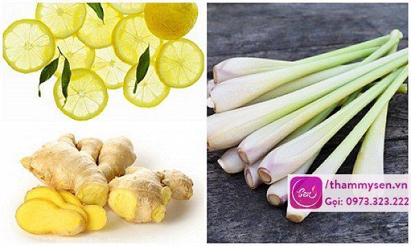 Xông mặt trị mụn bằng sả 