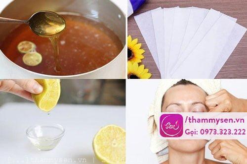 Sử dụng đường và chanh làm sáp wax ria mép
