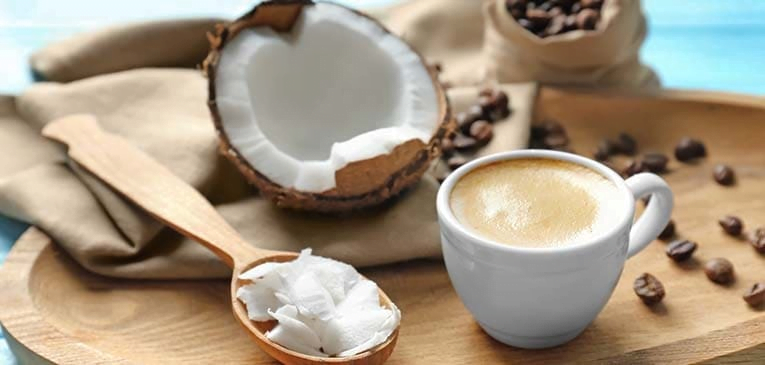 dầu dừa và cà phê